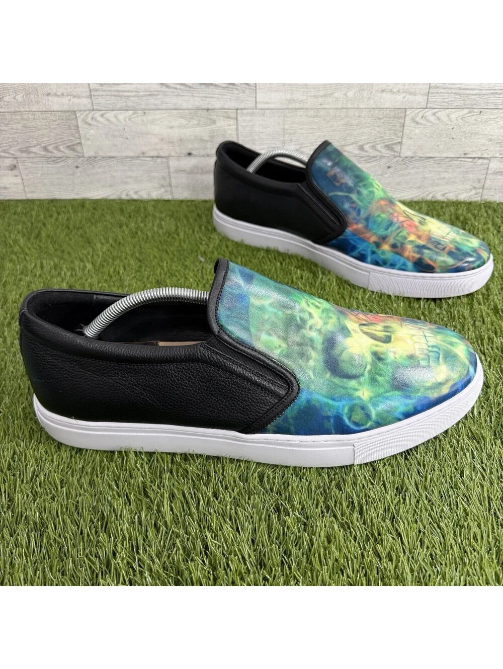 Robert Graham Morcilla Slip On Loafer Abstract Skull Shoes Men’s Size 13
